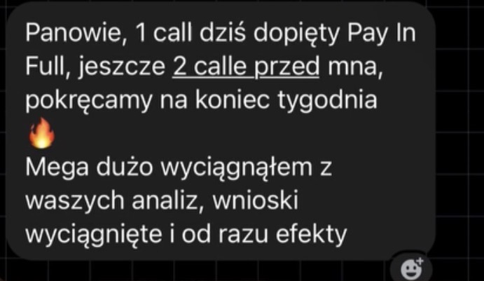 Pay In Full — kolejny domknięty call